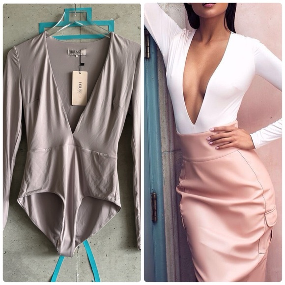 NWT House of CB London Deep Plunge Lorenza Bodysuit - Picture 1 of 8